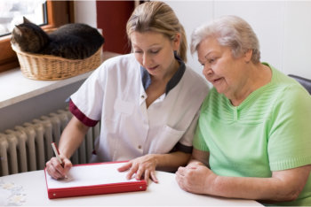 caregiver and patient